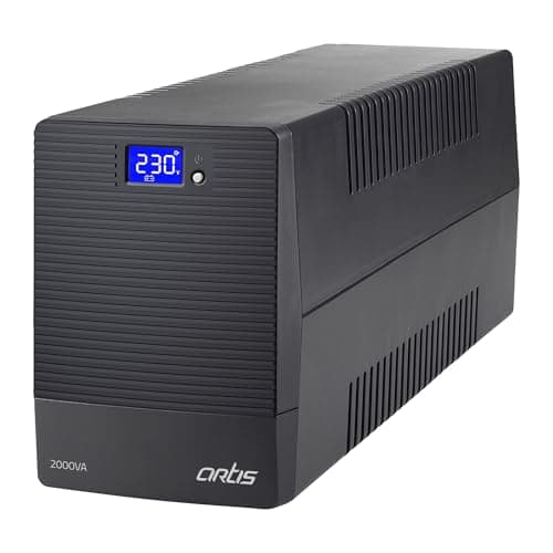 Artis Powersafe 2000VA LCD Line Interactive UPS for Personal/Gaming Computers, Desktop PCs, Laptops, Routers, Networking Devices and Gaming Consoles