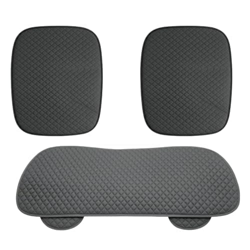 AURAFRESH Car Seat Protector Cushions Cover, Airbag friendaly. (Gray, 3PC Rear SEAT) 3