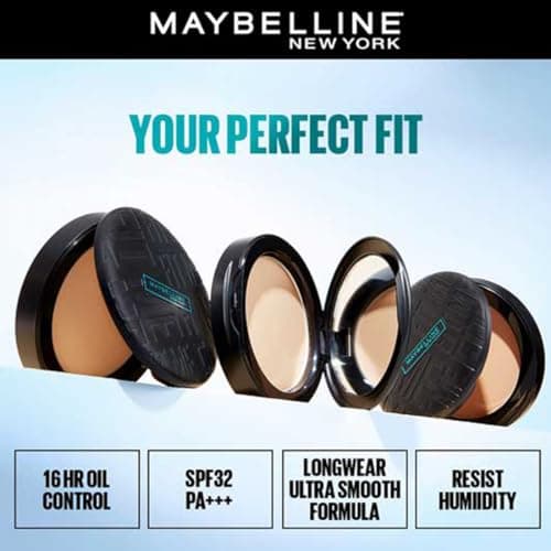 Maybelline New York Fit Me Shade 220 Natural Beige, Matte Compact Powder For Oily Skin, 8G - Powder That Protects Skin From Sun, Absorbs Oil, Sweat And Helps You To Stay Fresh For Upto 12Hrs. 3