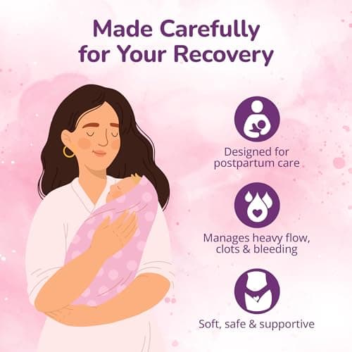 Evereve Maternity Period Panties for Women, (XXL-XXXL), 10 Pcs, Postpartum Heavy Flow Bleeding, 360 Degree Leak Protection, 3X Absorption, Soft Breathable Disposable Panties for Postnatal Recovery 2