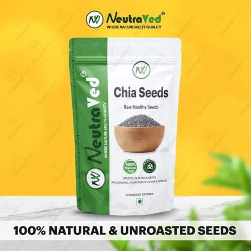 NeutraVed Chia Seeds 250g | Raw & Unpolished Superfood | High Fibre & Plant Protein | Rich in Omega-3 | Gluten-Free, Vegan-Friendly | Premium Edible Seeds for Weight Management 3