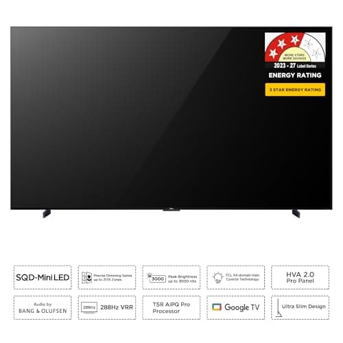 TCL 248 cm (98 inches) 4K SQD-MiniLED TV 98C7L (Black) 2