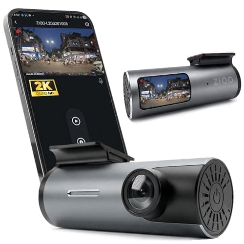 ZIQO L200 Dash Cam for Car 2K 1440P QHD | WiFi & App Control | 150° Wide Angle | Night Vision | G-Sensor | Loop Recording | 128GB | 1 Year Warranty