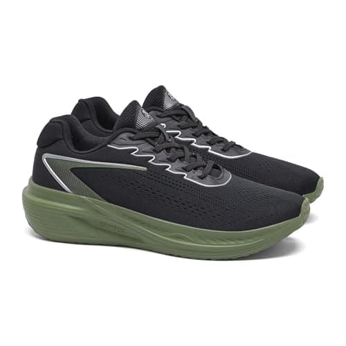 Campus Men's Force Black/Oil GRN Running Shoes - 8UK/India 1 Pair 3