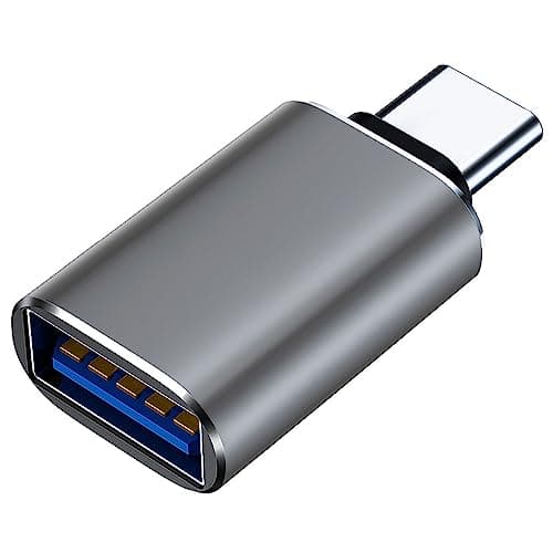 USB C to USB Adapter, USB C Adapter, Type C Male to USB 3.1 Female Adaptor, OTG USB Adapter to USB C Compatible with MacBook Pro, Samsung Galaxy, Type-C Smartphones, Tablets and Laptops (Grey)