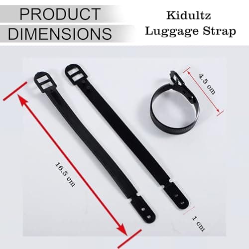Kidultz (Set of 10) Synthetic Luggage Tags with Black Strap Loop | Durable, Waterproof, Anti-Break Travel ID Tags for Suitcases, Backpacks, School & Office Bags (Set 10) 4