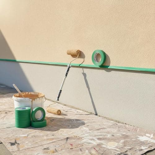 SNAPPSY Exterior Wall Painting Tape Strong Adhesion Color Separation Tape Weather-Resistant Bleed-Resistant for DIYers, Home Renovation, 1.0CM, Tube 2