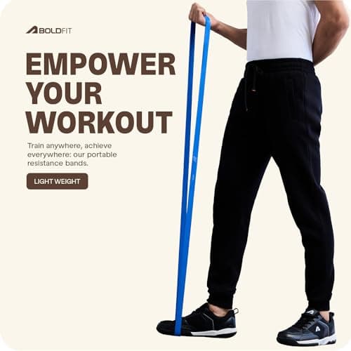 Mumbai Indians (MI) Official Merchandise Heavy Resistance Band for Workout Exercise & Stretching Pull Up Bands for Home Exercise for Gym Men & Women Resistance Bands Loop, Toning Bands Blue (7-15Kg) 5