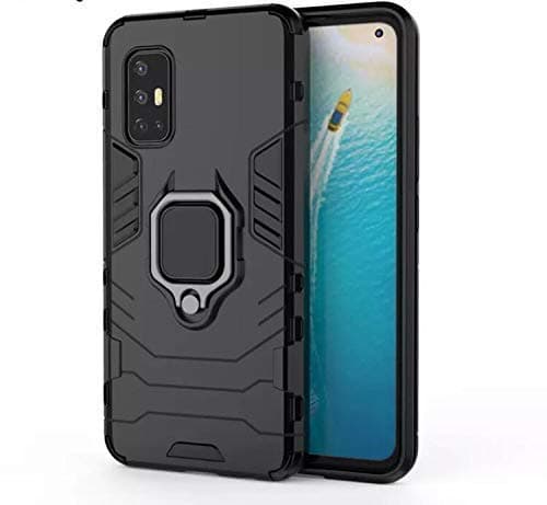 Designerz hub Back Cover for Silicone_Vivo IQOO 3(Armor Defender) Black 6