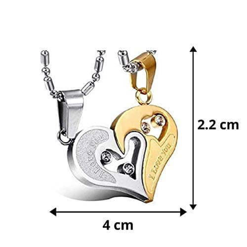 Valentine Gift Om Jewells Gold And Rhodium Plated Crystal Jewellery Set Of 1 Pendant Set Drop/Dangler Earring Adjustable Finger Ring And Bracelet And Pendant For Girls And Women CO1000279 2