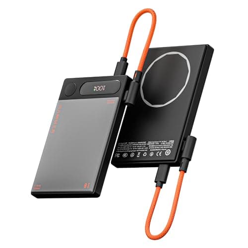 HAMMER 10000mAh MagSafe Power Bank, 15W Wireless Charging (MagSafe & Qi), 22.5W PD/PPS Fast Wired Charging, LED Display, iPhone 12 & Above, Metallic Finish, Magnetic Ring Included, Made in India 3