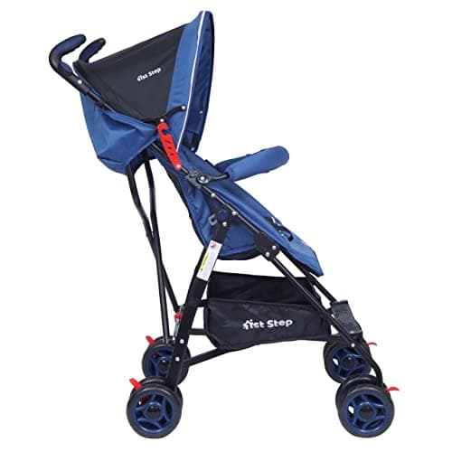 1st Step Jet Baby Stroller/Pram with 5 Point Safety Harness and Adjustable Handles Capacity 15kg (Blue) 6