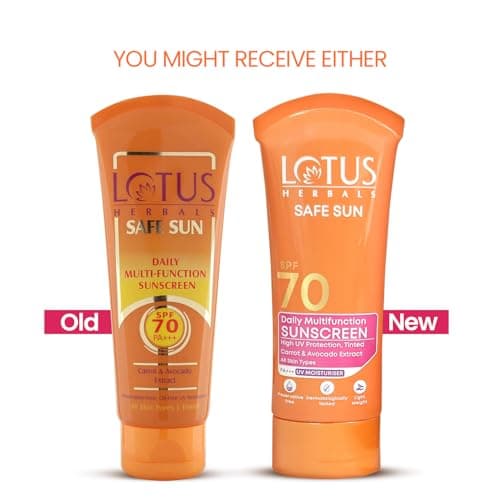 Lotus Herbals Sunscreen Daily Multi Function Sunscreen SPF 70 PA+++ | Carrot and Avocado | Preservative Free | Oil Free | Suitable For All Skin Types | For Women and Men | 60 g 3