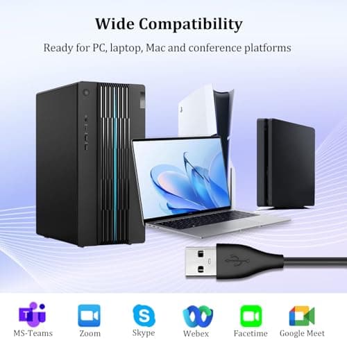 Xintronics USB Headphones with Microphone, USB Headset with ENC Dual Noise Cancelling Mic, On-Ear Wired Headphones for Computer PC Laptop Mac Work from Home Teams Zoom 5