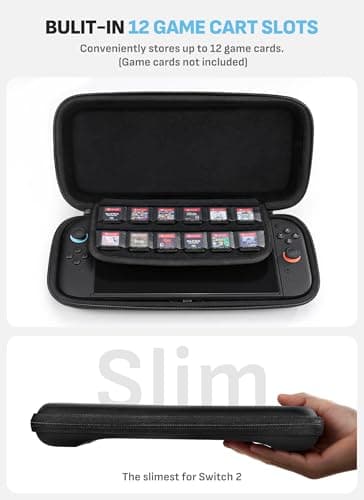 mumba Carrying Case for Nintendo Switch 2 2025, [Mini Version] Travel Case with 10 Game Cartridge Slot Portable Bag Protective Carry Handbag Pouch Shell Accessories [Portable & Lightweight] 3