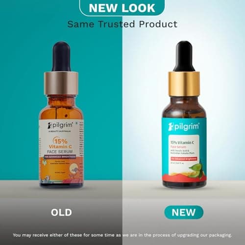 Pilgrim 15% Vitamin C Serum 20 ml for Glowing Skin with Ferulic Acid & Kakadu Plum | Advanced Dark Spot Corrector, Hyperpigmentation & Brightening Face Serum | For All, Combination, Normal Skin 2