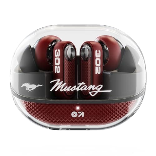 GOBOULT Mustang Sprint in Ear TWS Earbuds with 60H Playtime, Amp App Support, 32dB Active Noise Cancellation, Quad Mic ENC, Dual Device Pairing, 10mm Driver, BTv 6.0 Wireless (Blaze Red)
