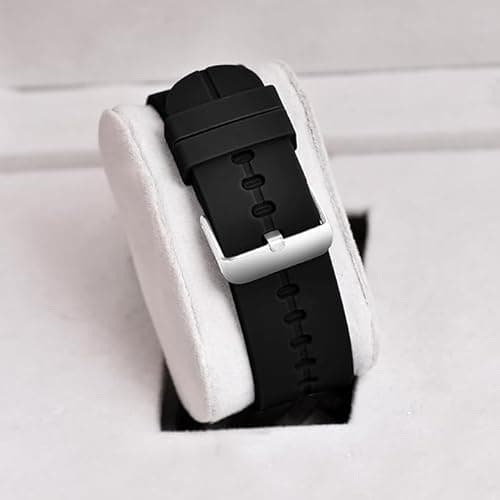 styledose Minimalist dial Softest Adjustable Silicon Belt Quartz Analog Wrist Watch for Men (Black) 2
