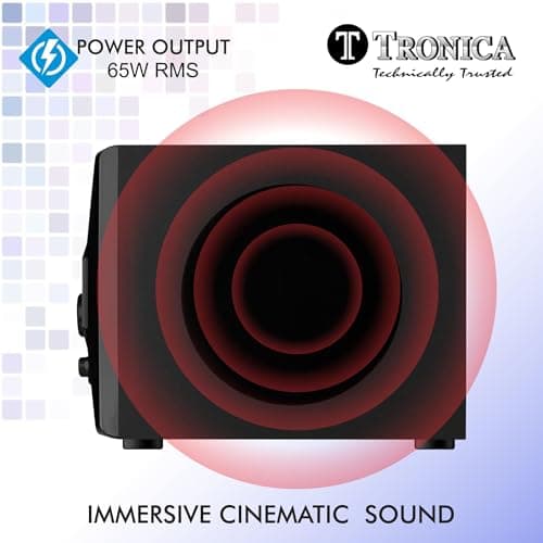 TRONICA Donald Upgraded PRO 7.1 65W Home Theatre System with RGB LED Lights, Remote Control, Bluetooth Speaker Set, FM, Pendrive,Smart TV Support 4