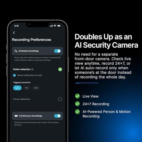 Qubo Smart WiFi Video Doorbell from Hero Group | Instant Phone Visitor Video Call | Intruder Alarm System | 1080P FHD Camera | 2-Way Talk | Alexa & OK Google | Plug and Play AC Chime | Made in India 5