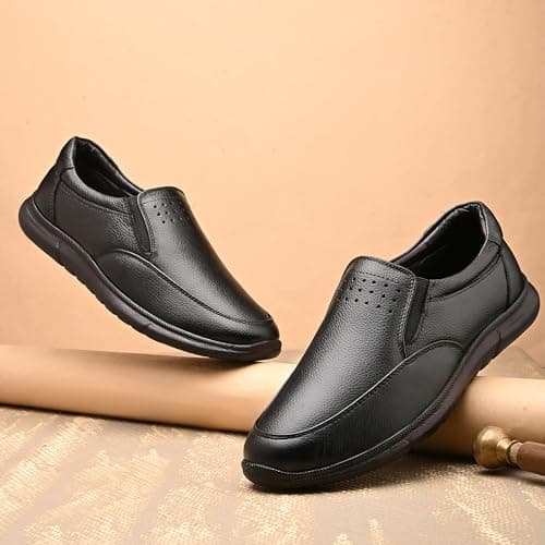 Blue Leather by Centrino Men’s Loafer Shoes | Genuine Leather Slip-On Footwear | Soft & Comfortable Casual Shoes | Lightweight | Stylish Walking Loafers 4093 3