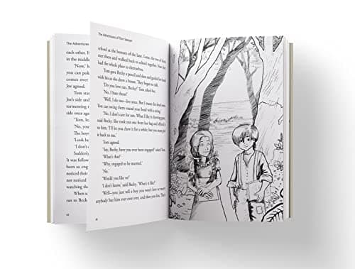 The Adventures of Tom Sawyer : llustrated Abridged Children Classic English Novel with Review Questions (Hardback 5