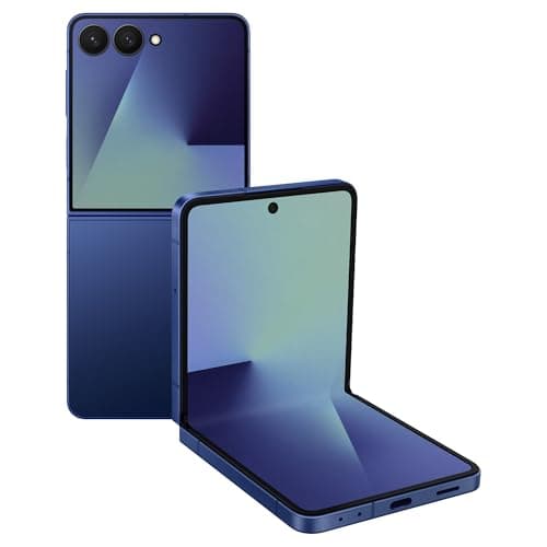 Samsung Galaxy Z Flip7 5G Smartphone with Galaxy AI (Blue Shadow, 12GB RAM, 256GB Storage), Ultra Sleek Design with 50MP High-Res Camera | Samsung Care Services Damage Protection Plan for 1 Year