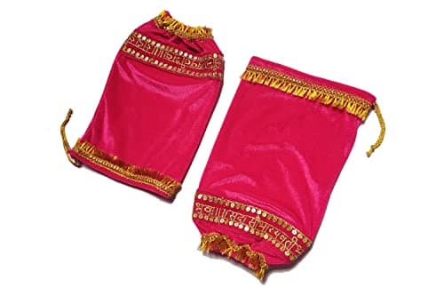 RN COLLECTION Punjabi Dulhan Chuda Cover/Chooda Cover/Punjabi Chuda Cover/Chura Cover (Churacover Pink Valvet) 3