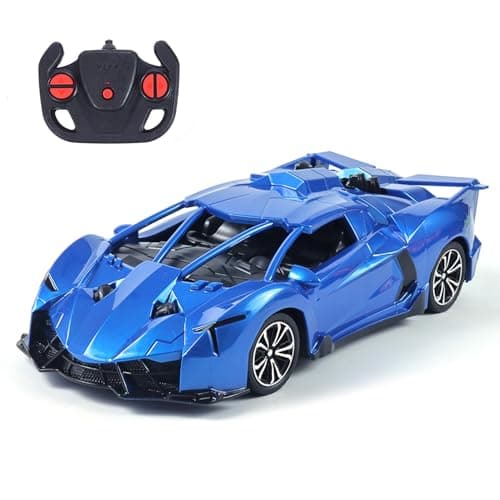 Amazon Brand - Jam & Honey Remote Control Car for Kids | High-Speed RC Car with Rechargeable Lithium Battery | Type-C Charging | LED Headlights | Blue