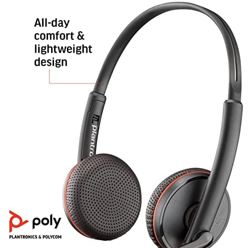 Poly by Plantronics - Blackwire 3225 USB-C Wired Headset - Dual-On Ear (Stereo) with Boom Mic - Connect to PC/Mac via USB-A or Mobile/Tablet via 3.5 mm Connector - Works with Teams, Zoom & More, Black 4