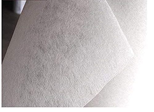 M Fabrics White Iron-On Non-Woven Fusible Interlining (10 Meters, 50 GSM) | Dot Canvas Interfacing for Women Garments, Suits, Boutique & Tailoring