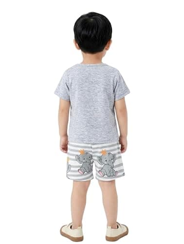 Summer Dress for Kids Boys Cotton Outfit – Baby Boy Dress with Soft Fabric, Stylish Printed Design, Lightweight & Comfortable Kids Clothes for Boys, Ideal for Regular Wear & Outdoor (1-2 year) 2