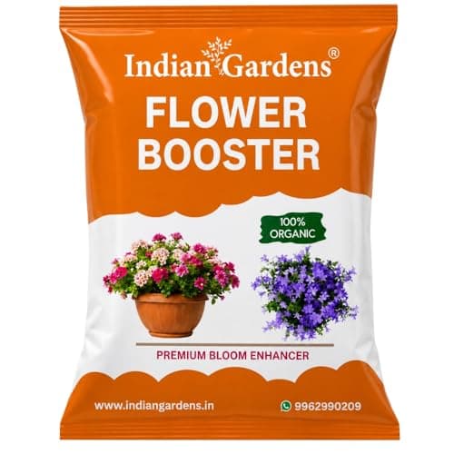 Indian Gardens - Flower Booster | Flowering Plant Food for Heavy Blooming | Promotes Bigger, Brighter Flowers & Healthy Growth | Suitable for All Flowering Plants (400 Grams)