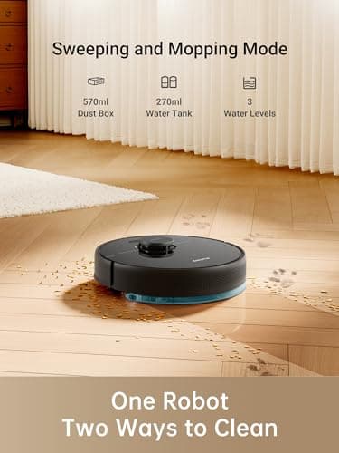 DREAME D9 Max Robot Vacuum and Mop, 4000Pa Suction, LiDAR Navigation, 2-in-1 Sweep & Mop, 5200mAh Battery, Multi-Floor Mapping, Alexa/App Control, Ideal for Pet Hair & Carpets 5