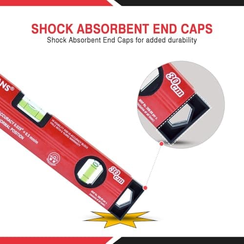 FREEMANS Box Section Aluminum Spirit Level with Magnet 30cm 3