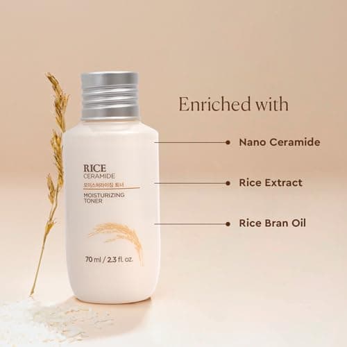 The Face Shop Rice & Ceramide Moisturizing Toner 70ml | Hydrating Milky Face Toner with Rice Extract for Brightening & Glow | Korean Skincare | For All Skin Types 4