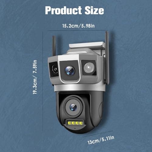 Dr Vision 3MP WiFi Light Bulb Camera for Home Indoor | 360° V (New Dual Lens PTZ) 3