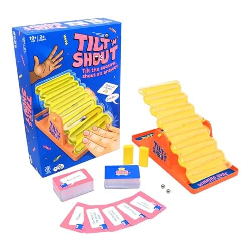 UJEAVETTE Tilt N Shout Game Fun Balance Challenge Strategy Toy for Player of All Ages 3