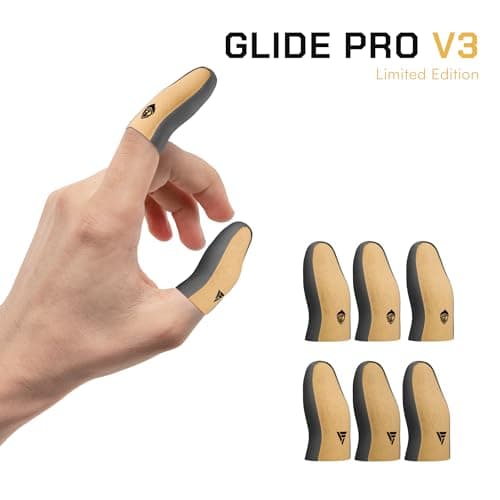 Vero Forza Glide Pro V3 GodLike Limited Edition Gaming Finger Sleeves | Pure Silver Fiber | Ultra Smooth Touch | Sweat Resistant | for BGMI, PUBG, COD Mobile, Free Fire (6 Sleeves)