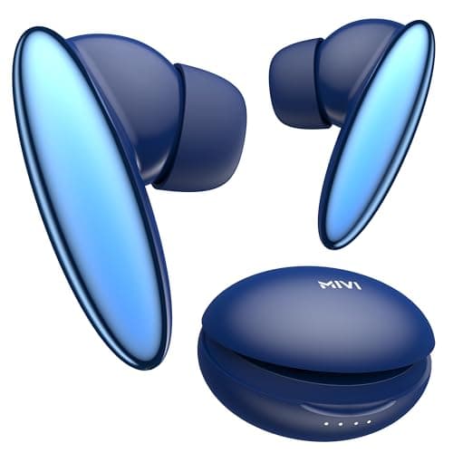 Mivi DuoPods Vibe | Dual Connectivity Ear Buds Wireless | Clear HD Calls | 5.3 Bluetooth Earphone Wireless | 13mm Drivers | 60 Hours Playtime | Made in India TWS Earbuds