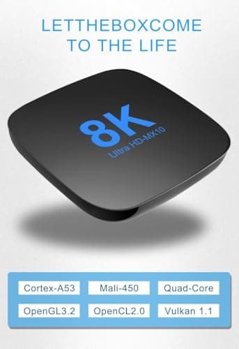 WeFly Android 13.0 TV Box, 8K Android Box 2026 with 2GB RAM 16GB ROM RK3528 Quad-Core Support WiFi6 2.4Ghz/5.0Ghz HDR10 BT 5.0 H.265 (MX10 8K Tv) 3