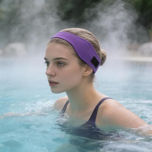 3pcs Swimming Headband, Swimming Cap for Men and Women, Reusable Swim Headwear for Pool and Beach 4