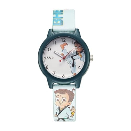 Zoop Chhota Bheem Analog Watch with White Dial & Blue Strap for Boys Girls Kids, from House of Titan - 16042PP05FW