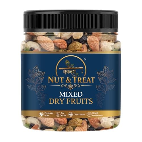 KANHA NUT & TREAT Mixed Dry Fruits 1Kg Pack | Premium Assorted Nuts & Raisins | Almonds, Cashews, Kishmish & More | Healthy Nutritious Snack | Resealable Freshness Pack