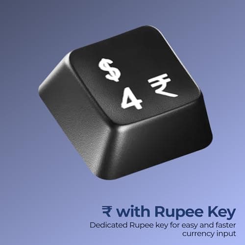 Zebronics Wired Keyboard with 104 Keys, 1.2m Cable, ₹ Key, USB Interface, UV-Coated Keys, Retractable Stand, USB Nano Receiver, for PC, Laptop(K65, Black) 4