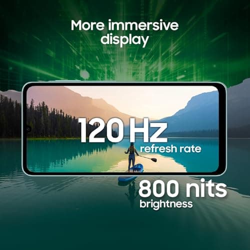 Samsung Galaxy A07 5G Smartphone (Light Green, 6GB RAM, 128GB Storage) | 120Hz Refresh Rate | Massive 6000mAh Battery | 50MP True Dual Camera | 6 Gen OS Upgrades | Knox Vault 5