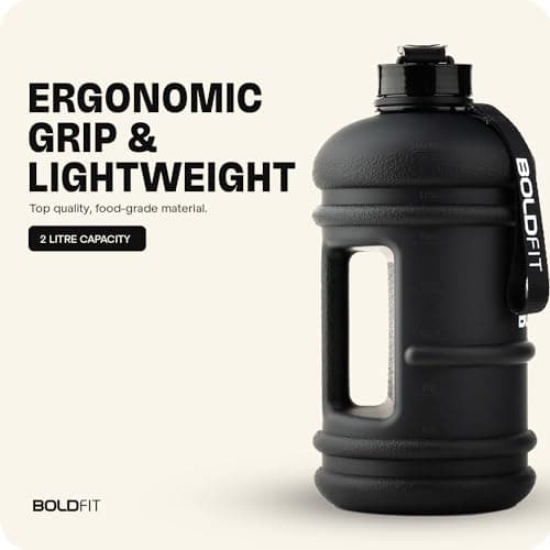 Boldfit 2 Litre Water Bottle, Black | Large Gym Water Jug for Men & Women | Sports Bottle for Hydration, Workout, Fitness, Travel & Outdoor Activities | BPA-Free Plastic 4