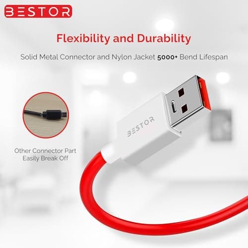 BESTOR USB Type C Cable Fast Charging, Data Sync Fast Charging Cable USB-A to USB-C (Compatible with MOBILE, LAPTOPS, TABLET, COMPUTER, 1 Meter) (20W) 5