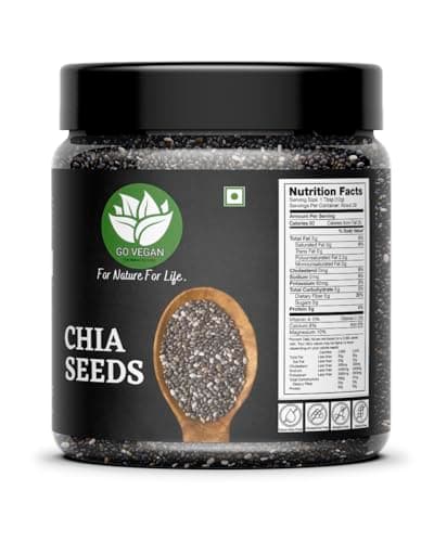 Go Vegan Premium Raw Chia Seeds Jar Pack | Omega 3 and Fibe Seeds Rich in Calcium, Protein & Fibre (1 Kg) 3