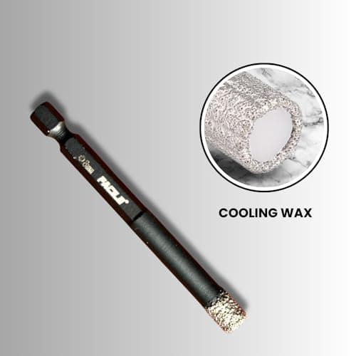 Facile® 8mm Diamond Drill Bit | Heavy Duty Brazed Core Bit for Tile, Marble, Granite, Porcelain & Ceramic | Professional Hole Saw for Clean Drilling 4